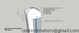 Aluminium Post Cap Details