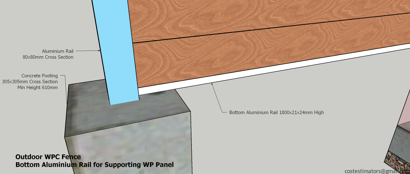 Bottom Aluminium Rail for Supporting WPC Panel_3