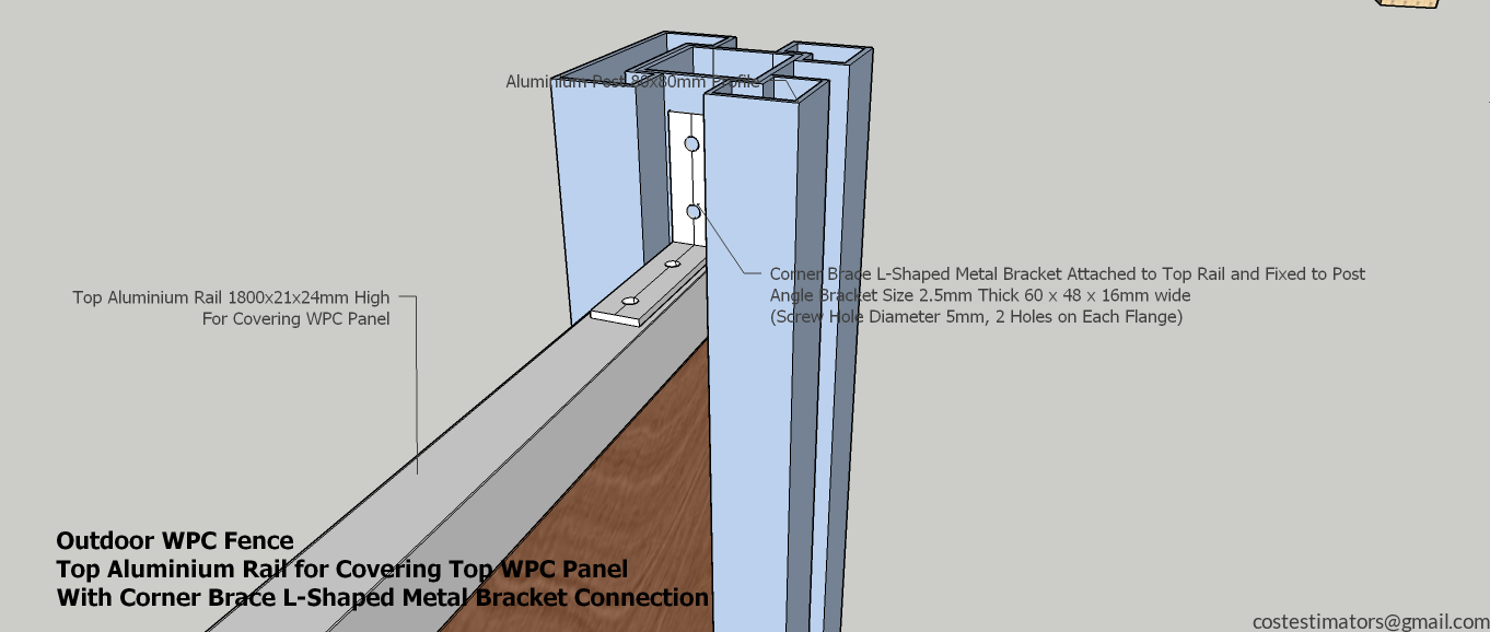 Top Aluminium Rail for Covering Top WPC Panel_7
