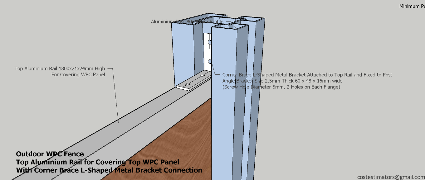 Top Aluminium Rail for Covering Top WPC Panel_8