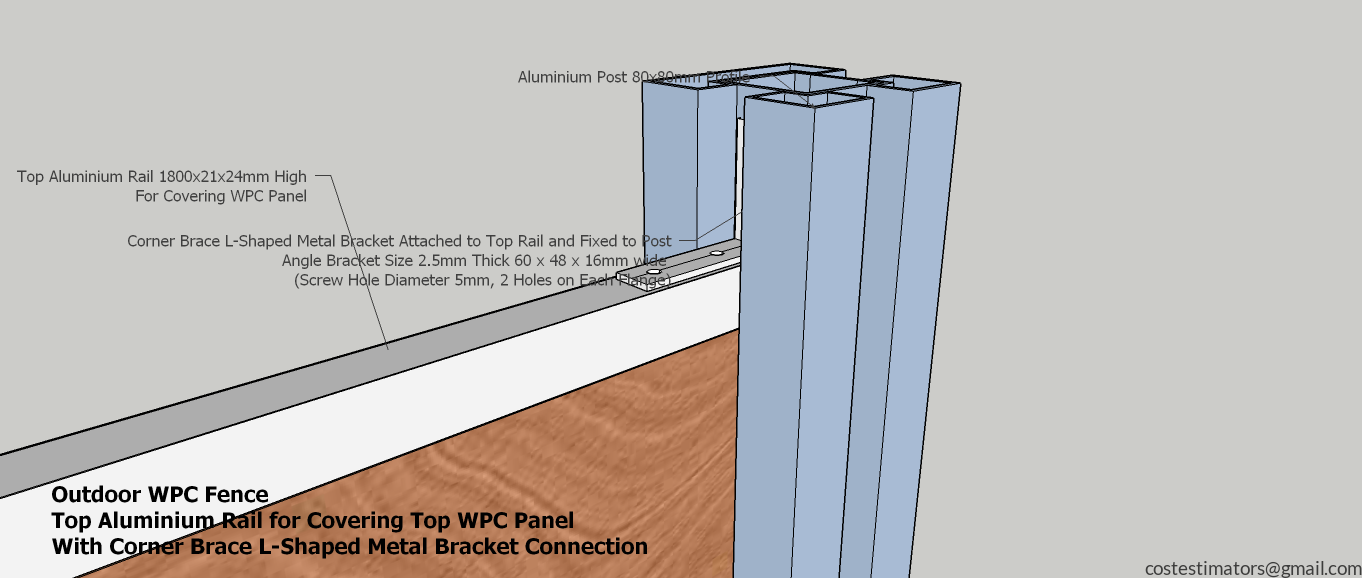 Top Aluminium Rail for Covering Top WPC Panel_9