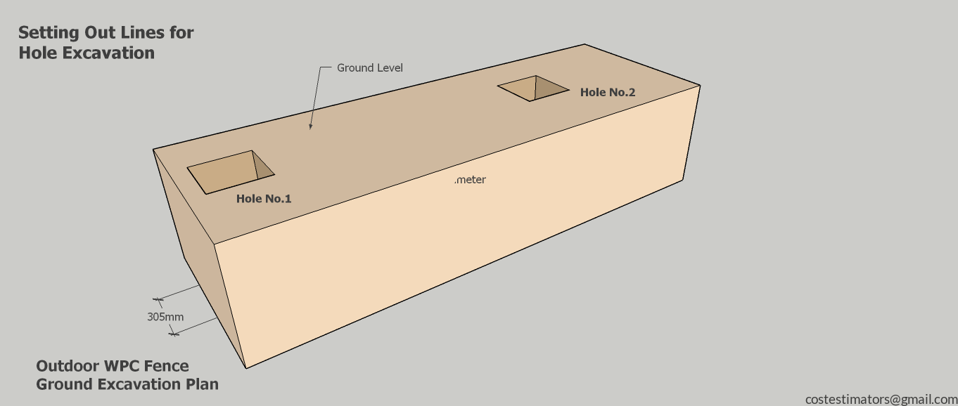 WPC Panel Fence Ground Excavation Plan_2
